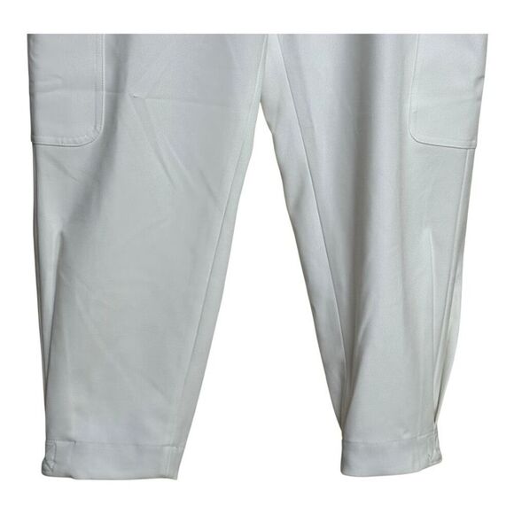 Express White high-waisted cargo pants with elastic waistband, pockets and zippe - Picture 5 of 10